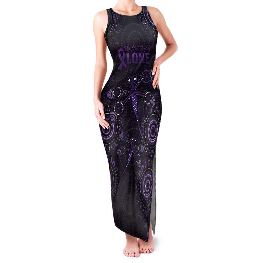 Purple Dragonfly Aboriginal of Hope Tank Maxi Dress Australian Epilepsy Awareness - Aussie Hoodie
