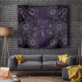 Purple Dragonfly Aboriginal of Hope Tapestry Australian Epilepsy Awareness - Aussie Hoodie