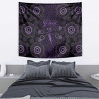 Purple Dragonfly Aboriginal of Hope Tapestry Australian Epilepsy Awareness - Aussie Hoodie