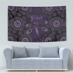 Purple Dragonfly Aboriginal of Hope Tapestry Australian Epilepsy Awareness - Aussie Hoodie