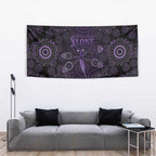 Purple Dragonfly Aboriginal of Hope Tapestry Australian Epilepsy Awareness - Aussie Hoodie