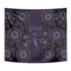 Purple Dragonfly Aboriginal of Hope Tapestry Australian Epilepsy Awareness - Aussie Hoodie