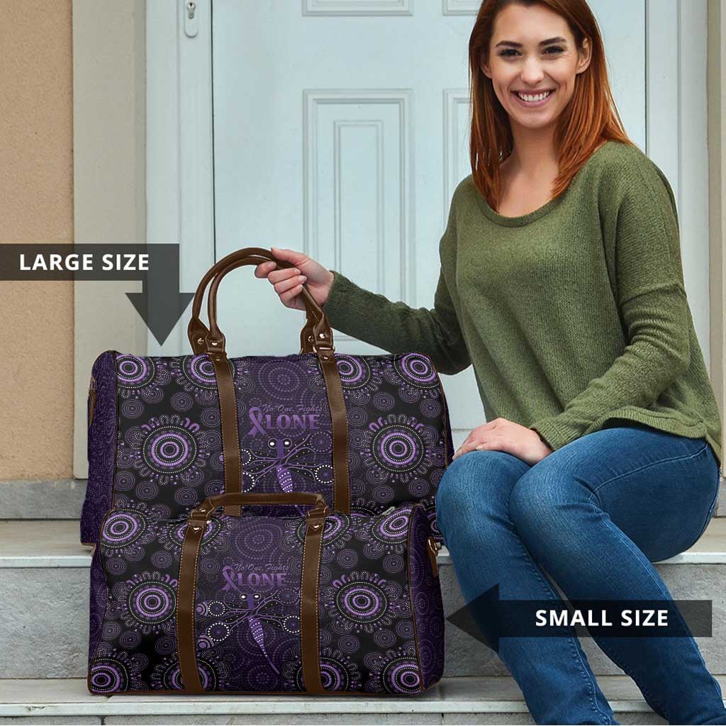 Purple Dragonfly Aboriginal of Hope Travel Bag Australian Epilepsy Awareness - Aussie Hoodie
