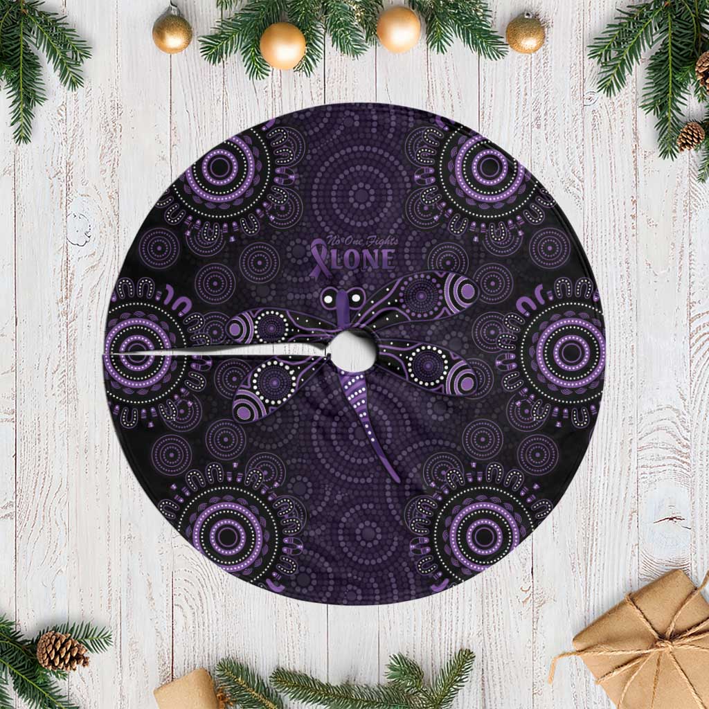 Purple Dragonfly Aboriginal of Hope Tree Skirt Australian Epilepsy Awareness - Aussie Hoodie
