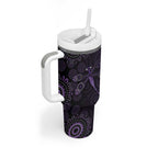 Purple Dragonfly Aboriginal of Hope Tumbler With Handle Australian Epilepsy Awareness - Aussie Hoodie