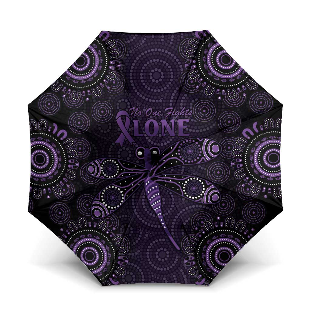Purple Dragonfly Aboriginal of Hope Umbrella Australian Epilepsy Awareness - Aussie Hoodie