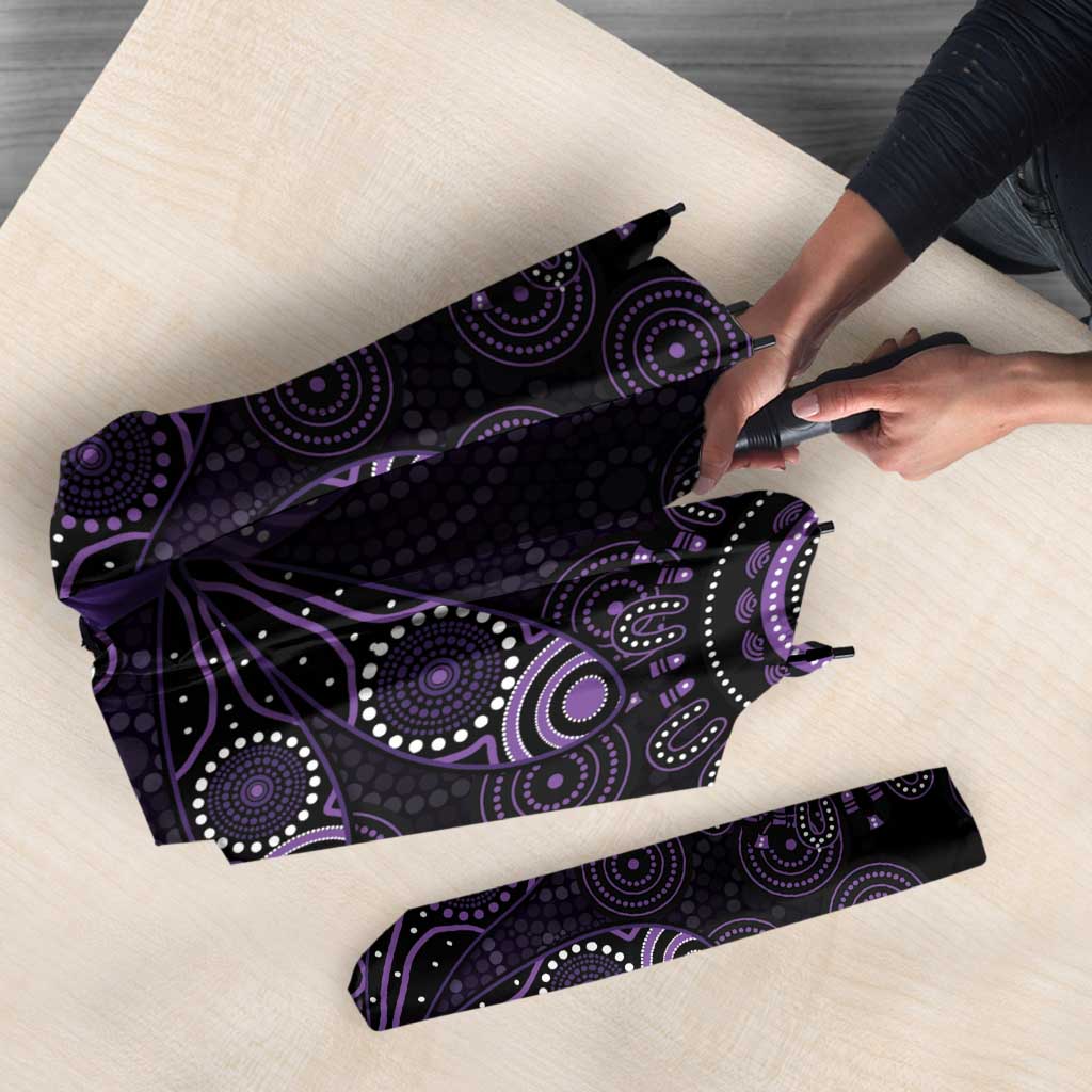 Purple Dragonfly Aboriginal of Hope Umbrella Australian Epilepsy Awareness - Aussie Hoodie