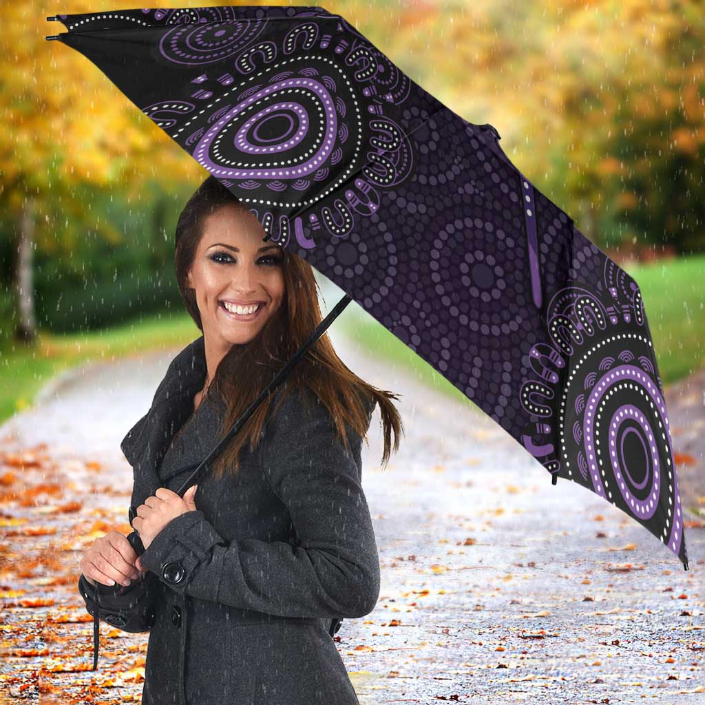 Purple Dragonfly Aboriginal of Hope Umbrella Australian Epilepsy Awareness - Aussie Hoodie