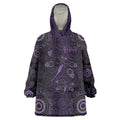 Purple Dragonfly Aboriginal of Hope Wearable Blanket Hoodie Australian Epilepsy Awareness - Aussie Hoodie