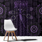 Purple Dragonfly Aboriginal of Hope Window Curtain Australian Epilepsy Awareness - Aussie Hoodie