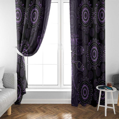 Purple Dragonfly Aboriginal of Hope Window Curtain Australian Epilepsy Awareness - Aussie Hoodie