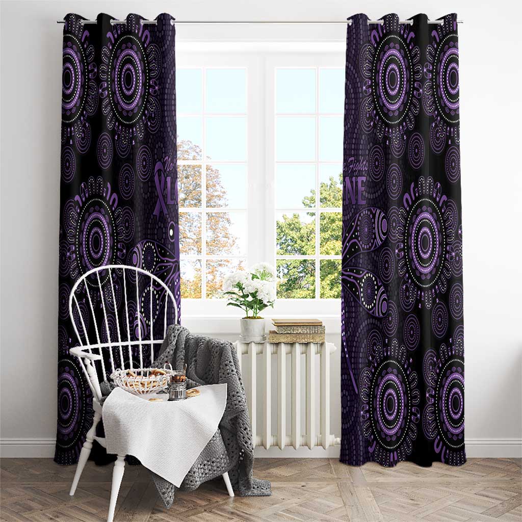 Purple Dragonfly Aboriginal of Hope Window Curtain Australian Epilepsy Awareness - Aussie Hoodie