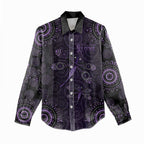 Purple Dragonfly Aboriginal of Hope Women Casual Shirt Australian Epilepsy Awareness - Aussie Hoodie