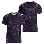 Purple Dragonfly Aboriginal of Hope Women V-Neck T-Shirt Australian Epilepsy Awareness - Aussie Hoodie