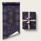 Purple Dragonfly Aboriginal of Hope Wrapping Paper Australian Epilepsy Awareness - Aussie Hoodie