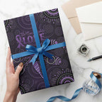 Purple Dragonfly Aboriginal of Hope Wrapping Paper Australian Epilepsy Awareness - Aussie Hoodie