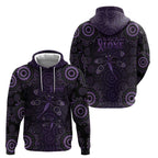 Purple Dragonfly Aboriginal of Hope Zip Hoodie Australian Epilepsy Awareness - Aussie Hoodie