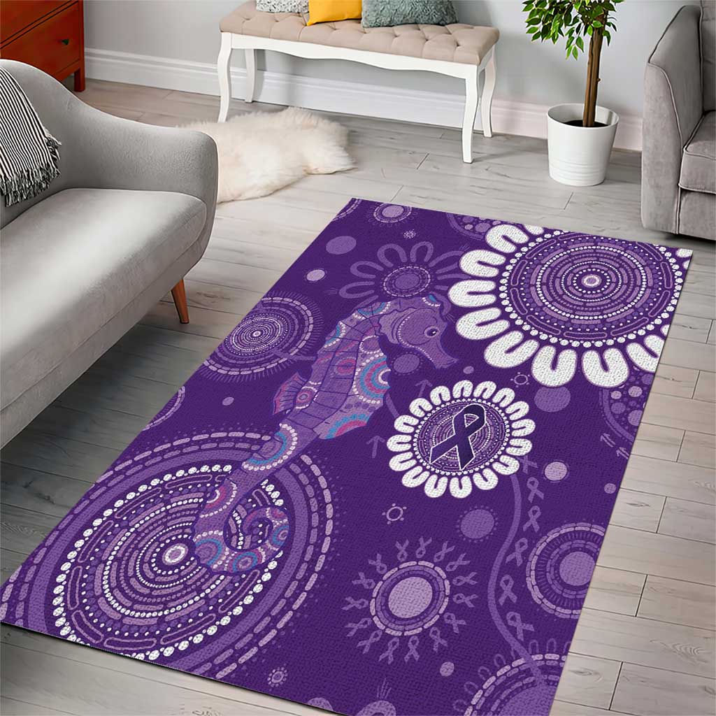 Sea Horse Australia Epilepsy Awareness Area Rug - Aussie Hoodie