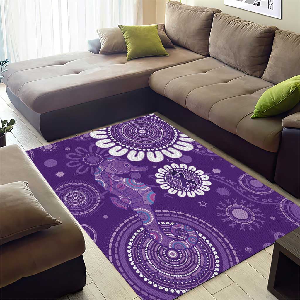 Sea Horse Australia Epilepsy Awareness Area Rug - Aussie Hoodie