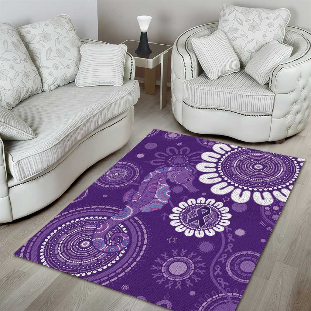 Sea Horse Australia Epilepsy Awareness Area Rug - Aussie Hoodie