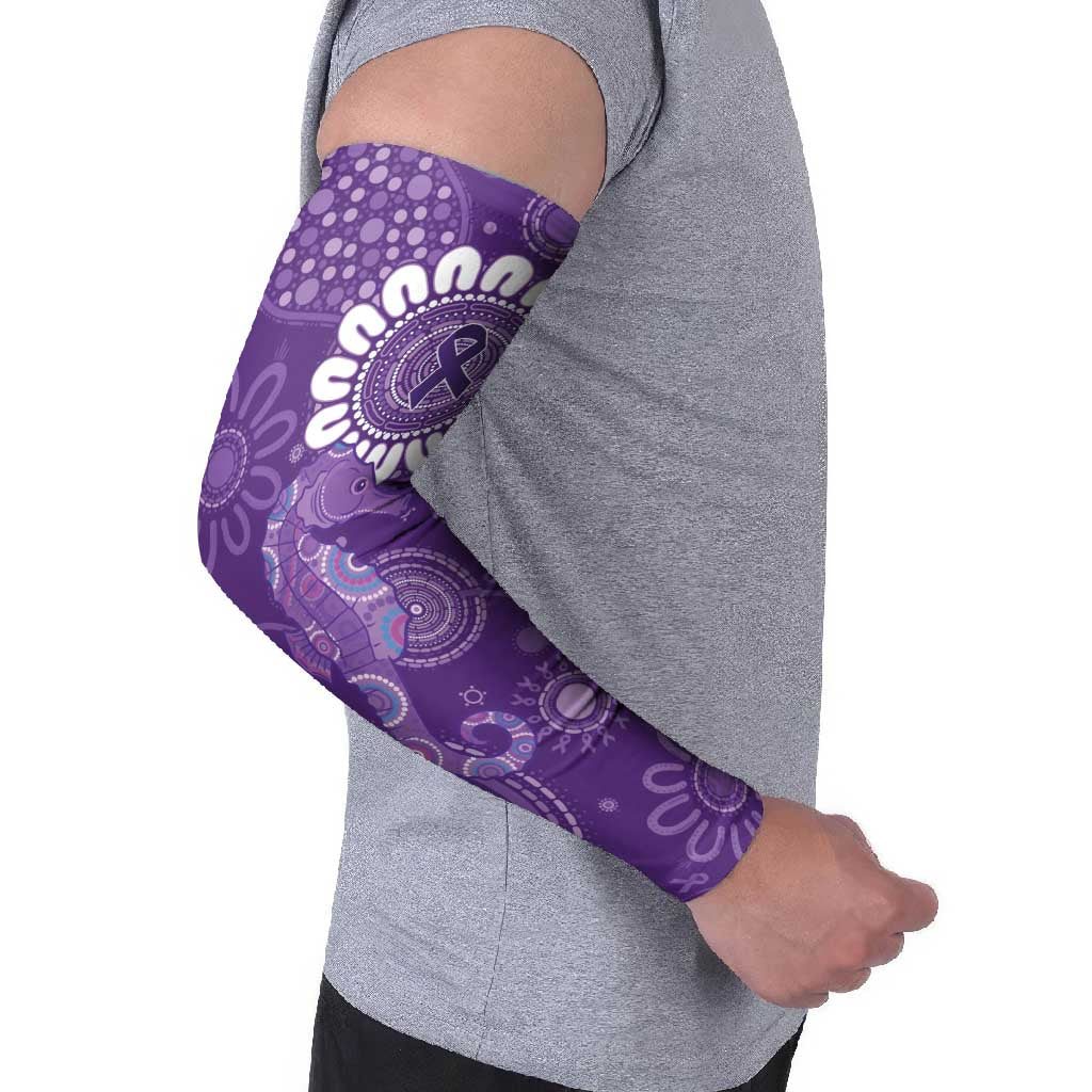 Sea Horse Australia Epilepsy Awareness Arm Sleeves - Aussie Hoodie