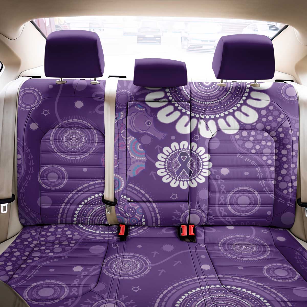 Sea Horse Australia Epilepsy Awareness Back Car Seat Cover - Aussie Hoodie