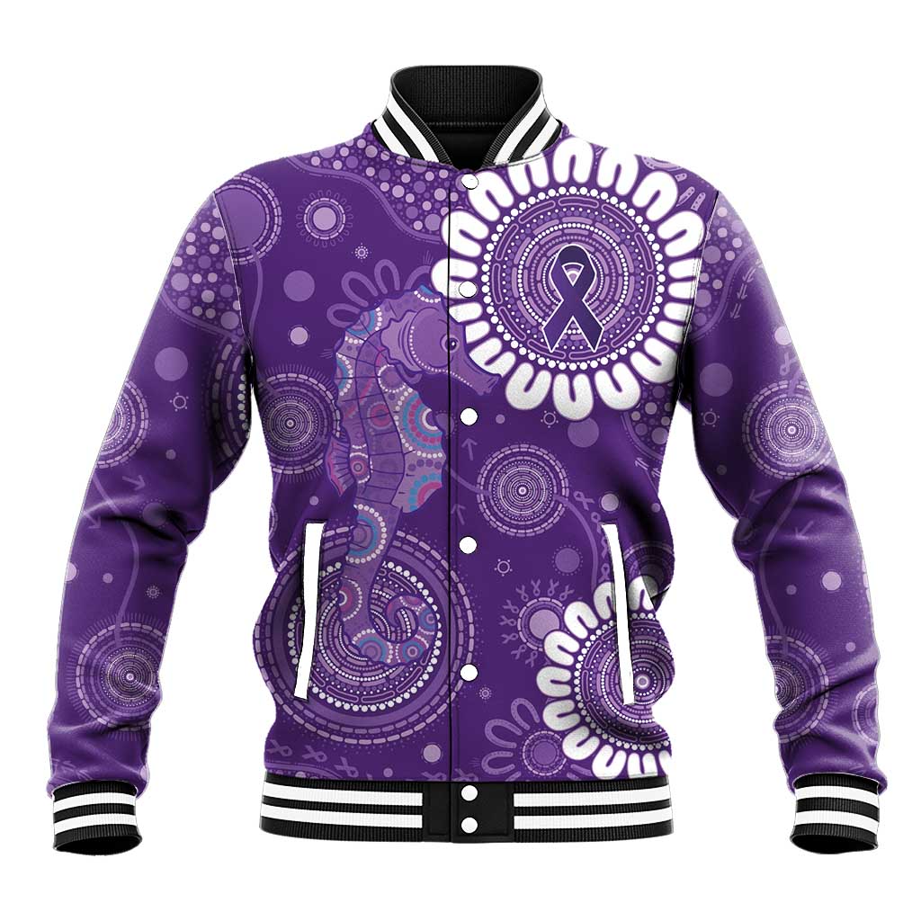 Sea Horse Australia Epilepsy Awareness Baseball Jacket - Aussie Hoodie
