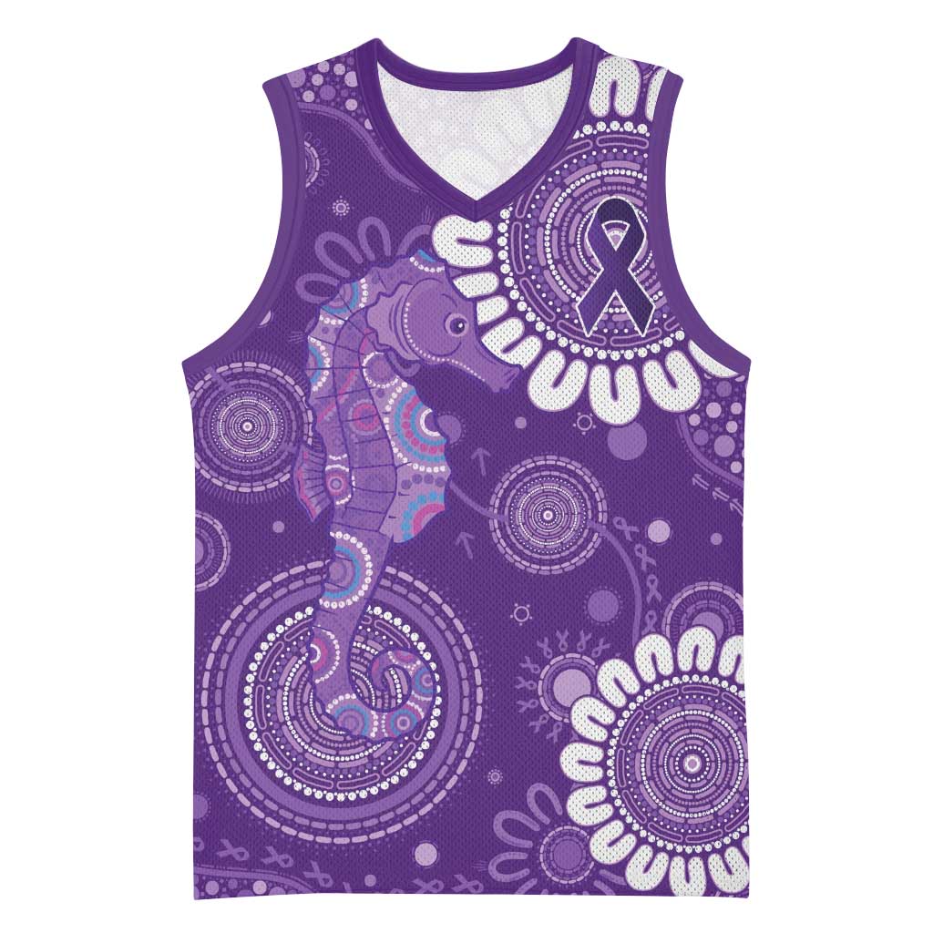 Sea Horse Australia Epilepsy Awareness Basketball Jersey - Aussie Hoodie