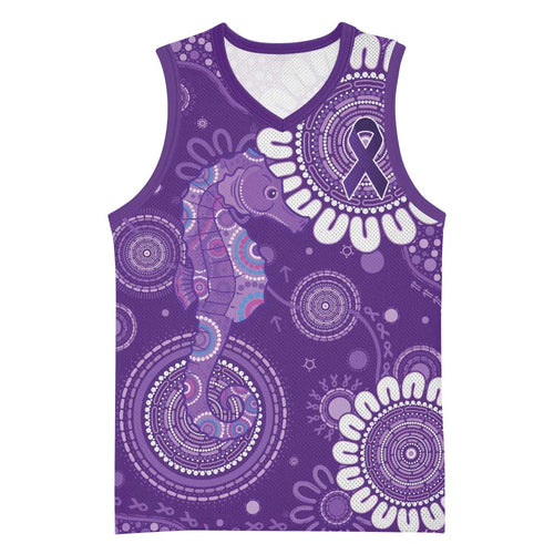 Sea Horse Australia Epilepsy Awareness Basketball Jersey - Aussie Hoodie