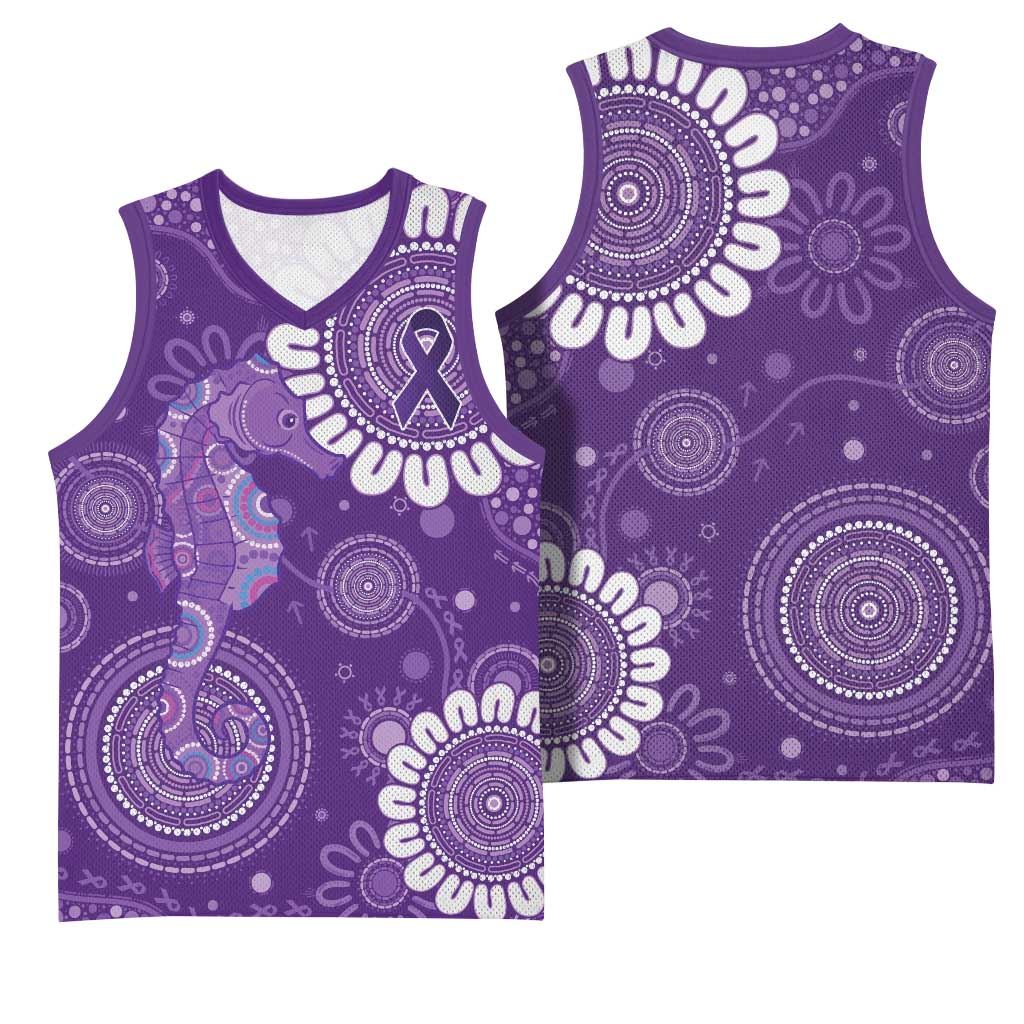 Sea Horse Australia Epilepsy Awareness Basketball Jersey - Aussie Hoodie