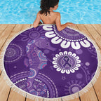 Sea Horse Australia Epilepsy Awareness Beach Blanket - Aussie Hoodie