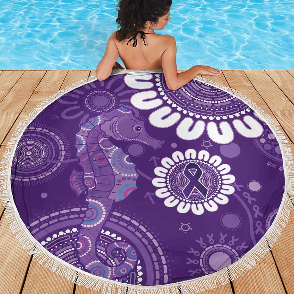 Sea Horse Australia Epilepsy Awareness Beach Blanket - Aussie Hoodie