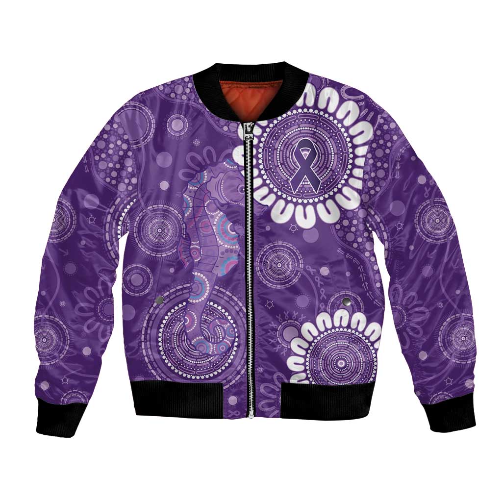 Sea Horse Australia Epilepsy Awareness Bomber Jacket - Aussie Hoodie