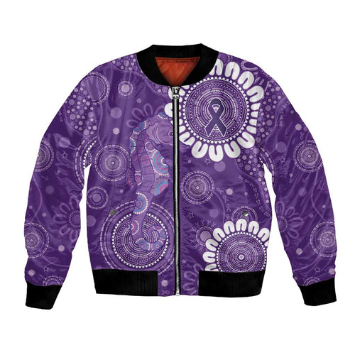 Sea Horse Australia Epilepsy Awareness Bomber Jacket - Aussie Hoodie