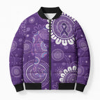 Sea Horse Australia Epilepsy Awareness Bomber Puffer Jacket - Aussie Hoodie