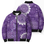 Sea Horse Australia Epilepsy Awareness Bomber Puffer Jacket - Aussie Hoodie