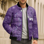 Sea Horse Australia Epilepsy Awareness Bomber Puffer Jacket - Aussie Hoodie