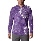 Sea Horse Australia Epilepsy Awareness Button Sweatshirt - Aussie Hoodie