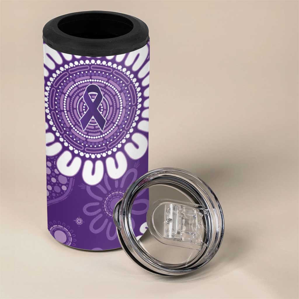 Sea Horse Australia Epilepsy Awareness 4 in 1 Can Cooler Tumbler - Aussie Hoodie