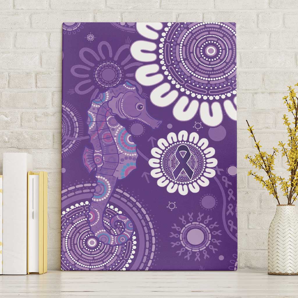 Sea Horse Australia Epilepsy Awareness Canvas Wall Art - Aussie Hoodie