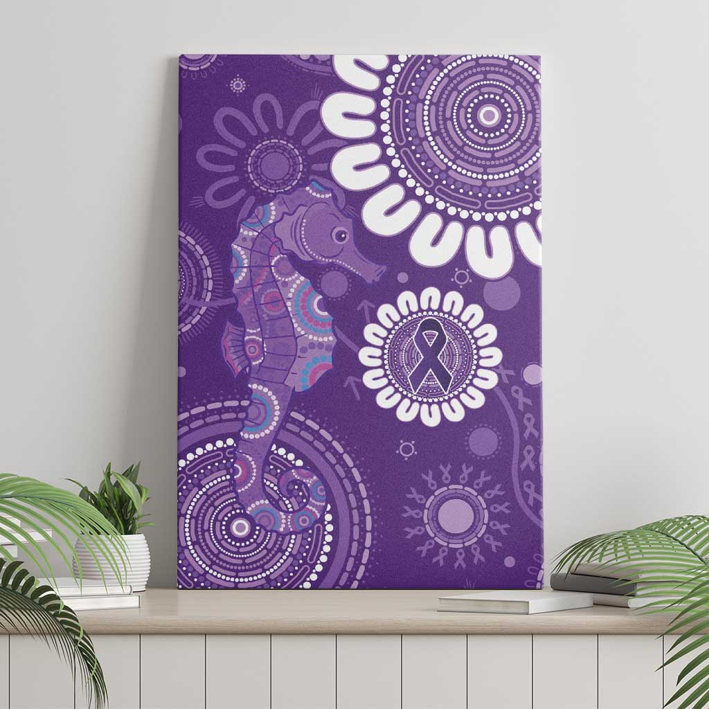 Sea Horse Australia Epilepsy Awareness Canvas Wall Art - Aussie Hoodie
