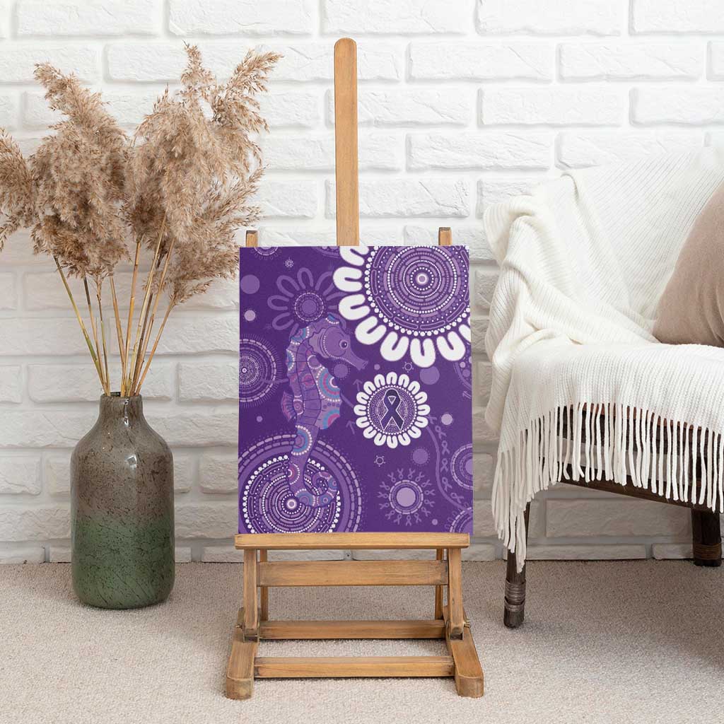 Sea Horse Australia Epilepsy Awareness Canvas Wall Art - Aussie Hoodie