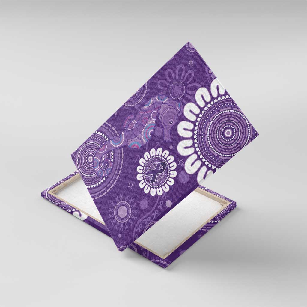 Sea Horse Australia Epilepsy Awareness Canvas Wall Art - Aussie Hoodie