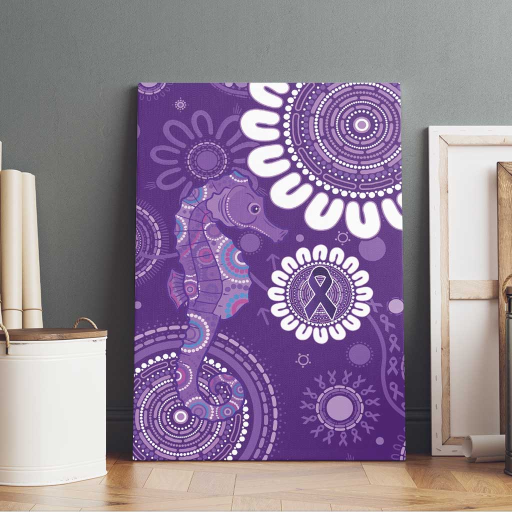 Sea Horse Australia Epilepsy Awareness Canvas Wall Art - Aussie Hoodie