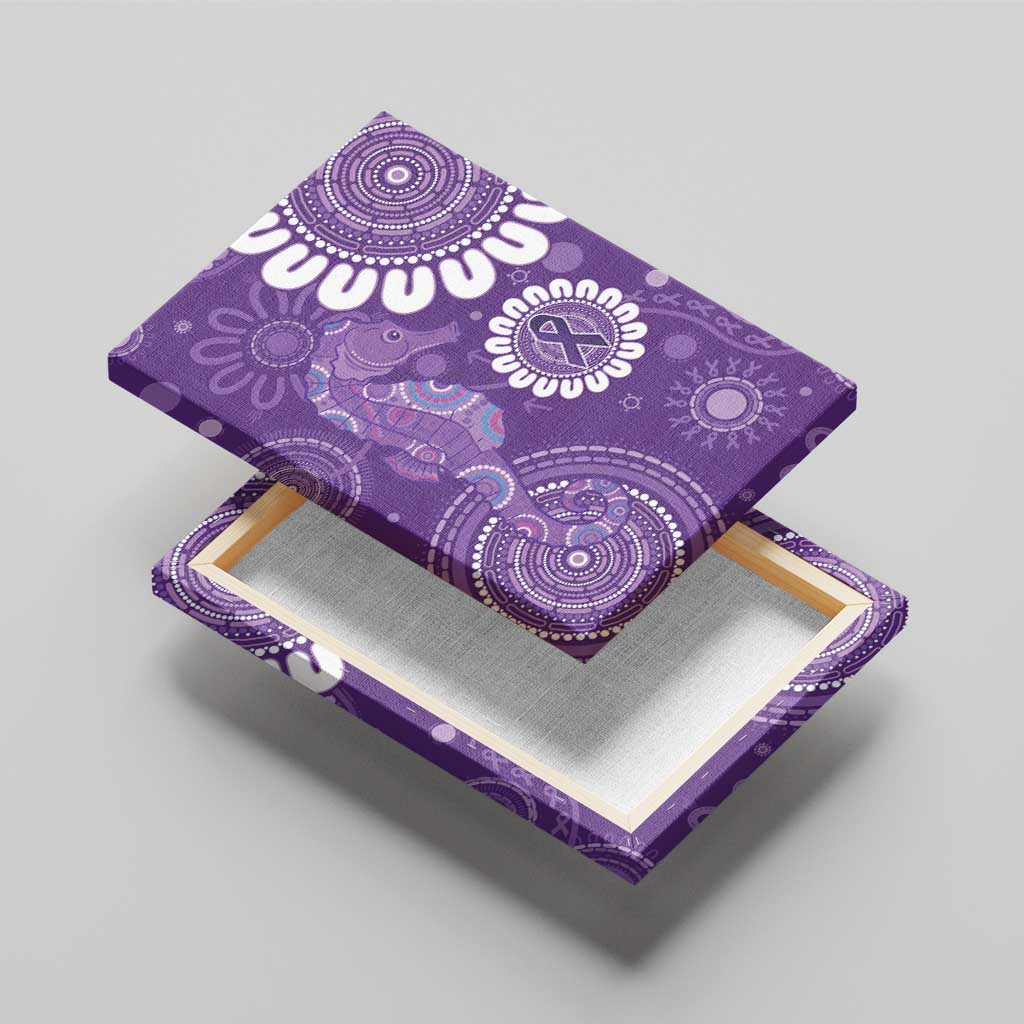 Sea Horse Australia Epilepsy Awareness Canvas Wall Art - Aussie Hoodie