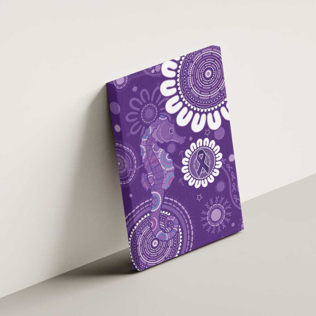 Sea Horse Australia Epilepsy Awareness Canvas Wall Art - Aussie Hoodie