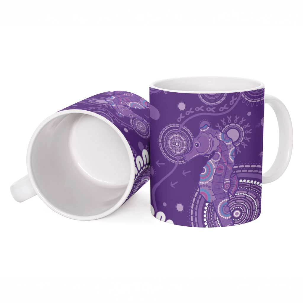 Sea Horse Australia Epilepsy Awareness Ceramic Mug - Aussie Hoodie