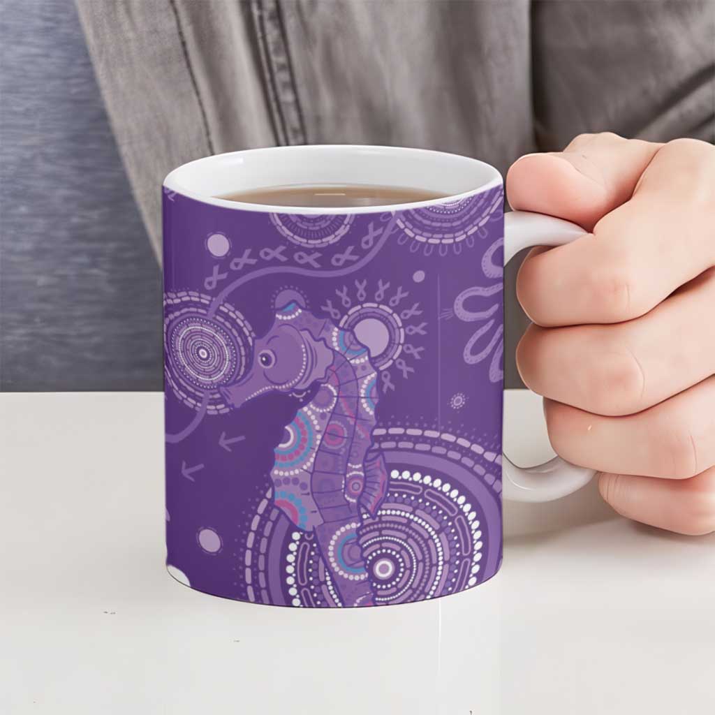 Sea Horse Australia Epilepsy Awareness Ceramic Mug - Aussie Hoodie