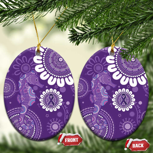 Sea Horse Australia Epilepsy Awareness Ceramic Ornament - Aussie Hoodie