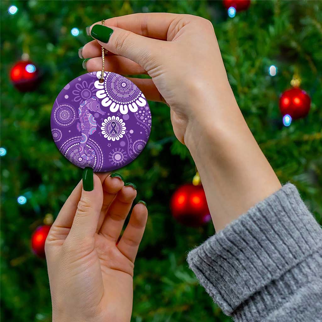 Sea Horse Australia Epilepsy Awareness Ceramic Ornament - Aussie Hoodie
